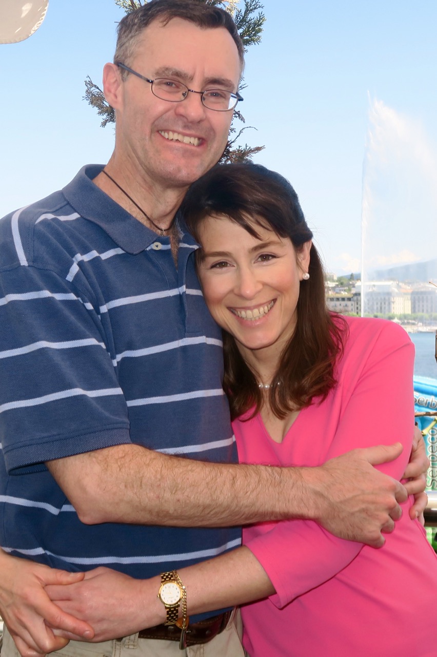 Jenn with her husband, Brian, shortly after she gave the 2015 ISRE (Geneva) keynote address 